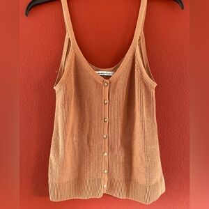 Abercrombie & Fitch Terracotta Button Down Knit Top